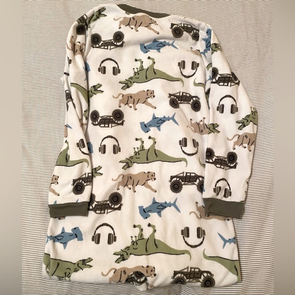 Carter’s fleece dinosaur footie pajamas - Picture 2 of 3